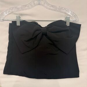 Express Elegant Black Bow Top